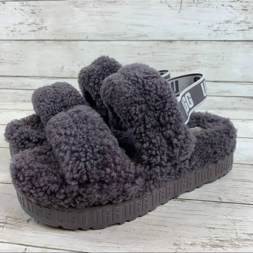 UGG Oh Flufflita Platform Sandals Slippers
